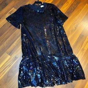 Sequin, iridescent dress